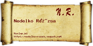 Nedelko Rózsa névjegykártya